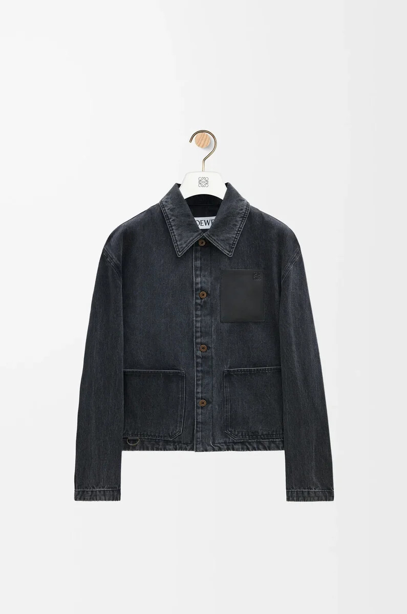 chaqueta de trabajo en denim negro