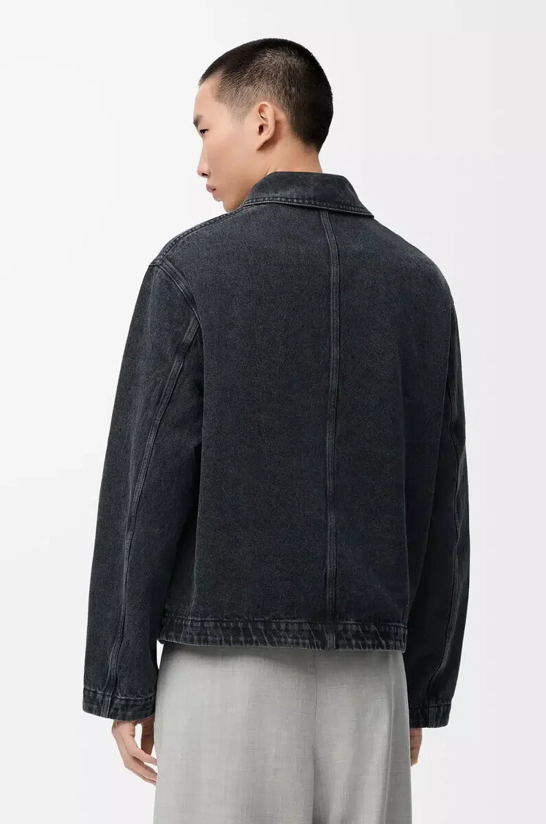 chaqueta de trabajo en denim negro