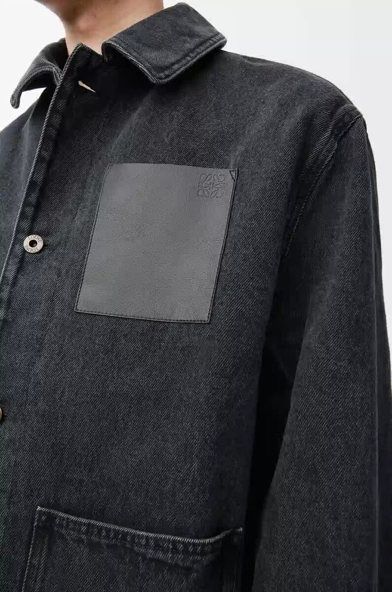 chaqueta de trabajo en denim negro