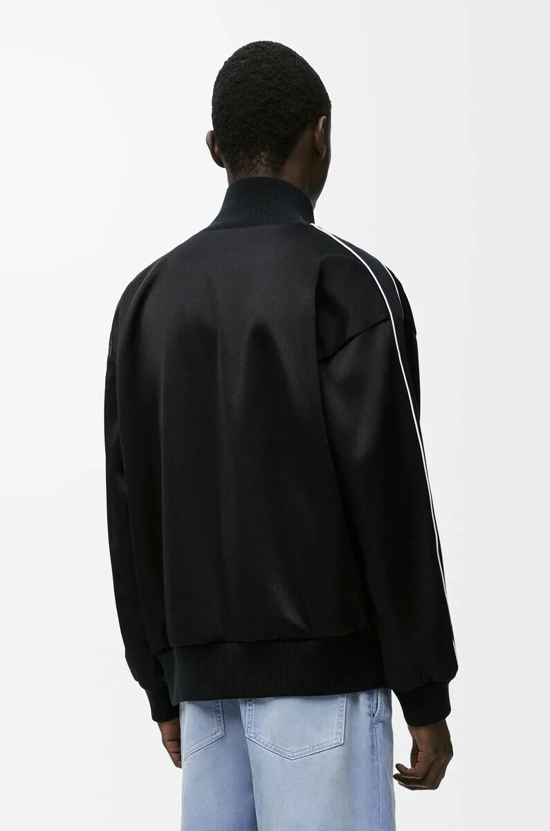 chaqueta de chándal de punto técnico negra