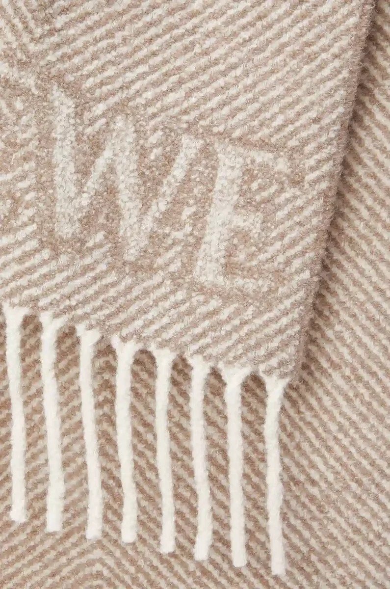 bufanda loewe en mezcla de alpaca y lana beigecrudo