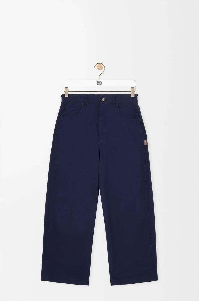 pantalón de carpintero en algodón azul marino