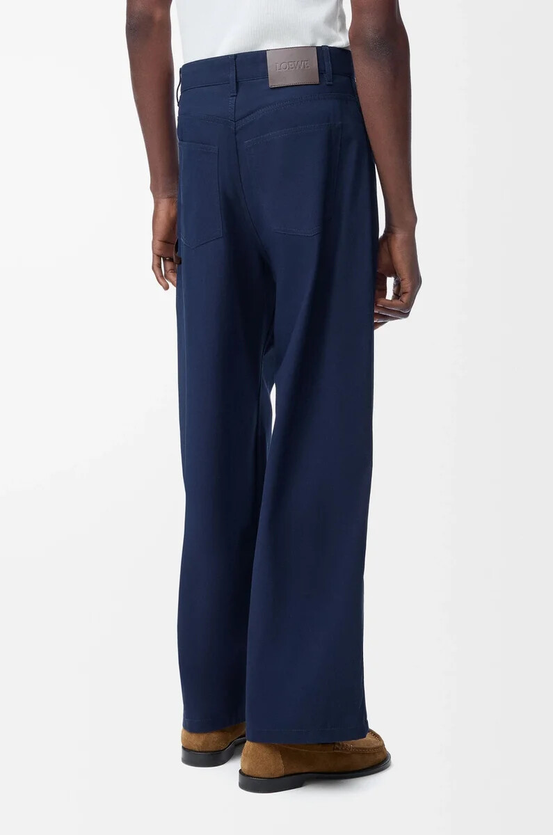 pantalón de carpintero en algodón azul marino