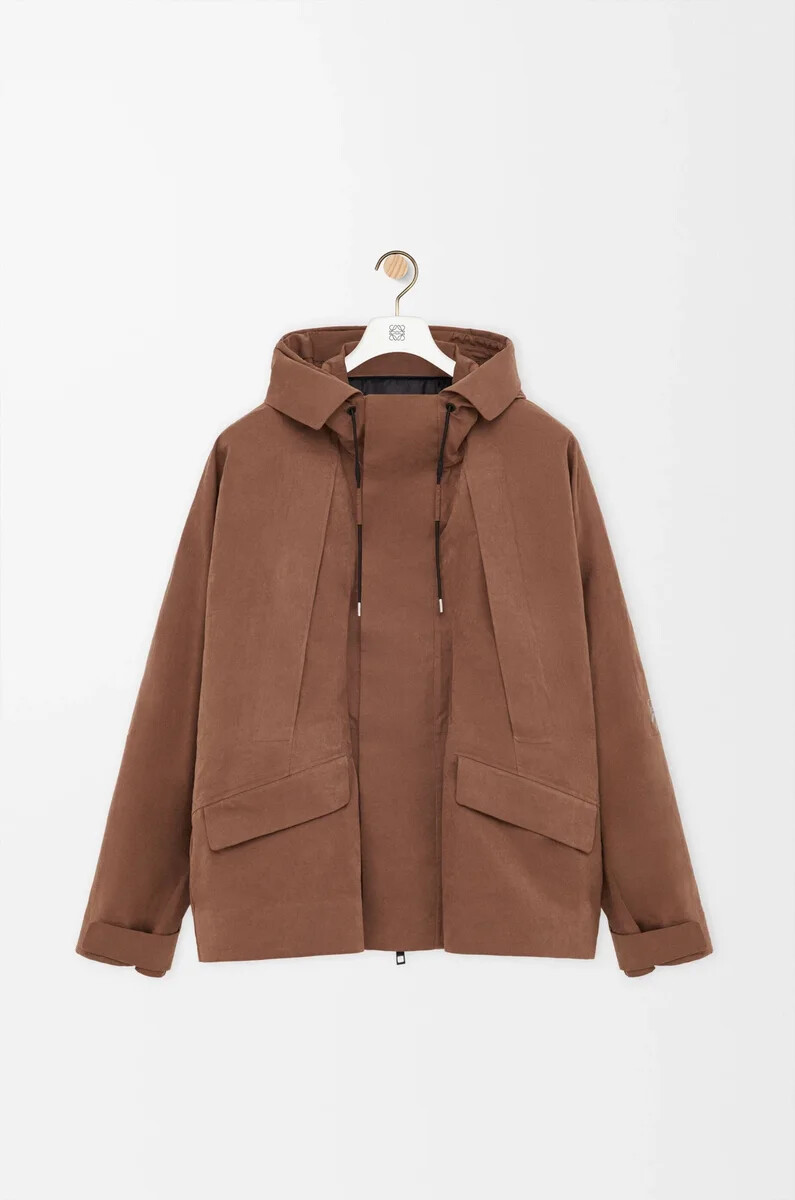 parka corta en algodón técnico toffee