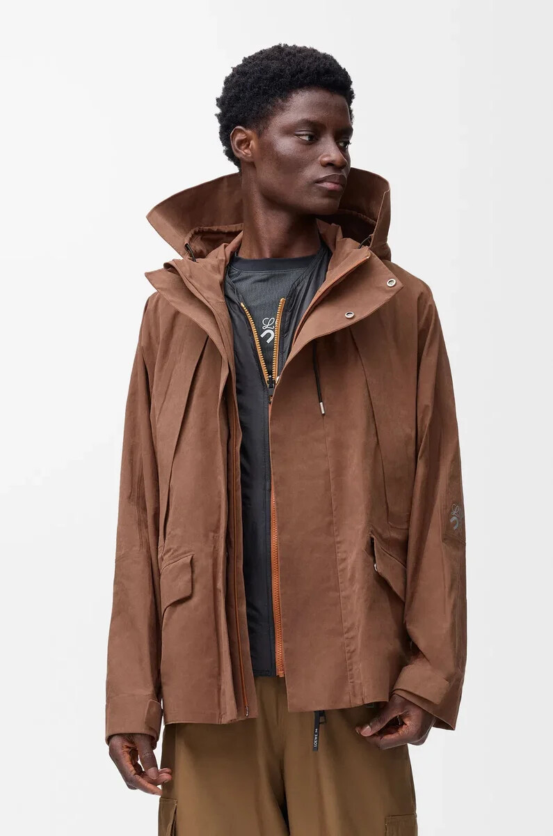parka corta en algodón técnico toffee