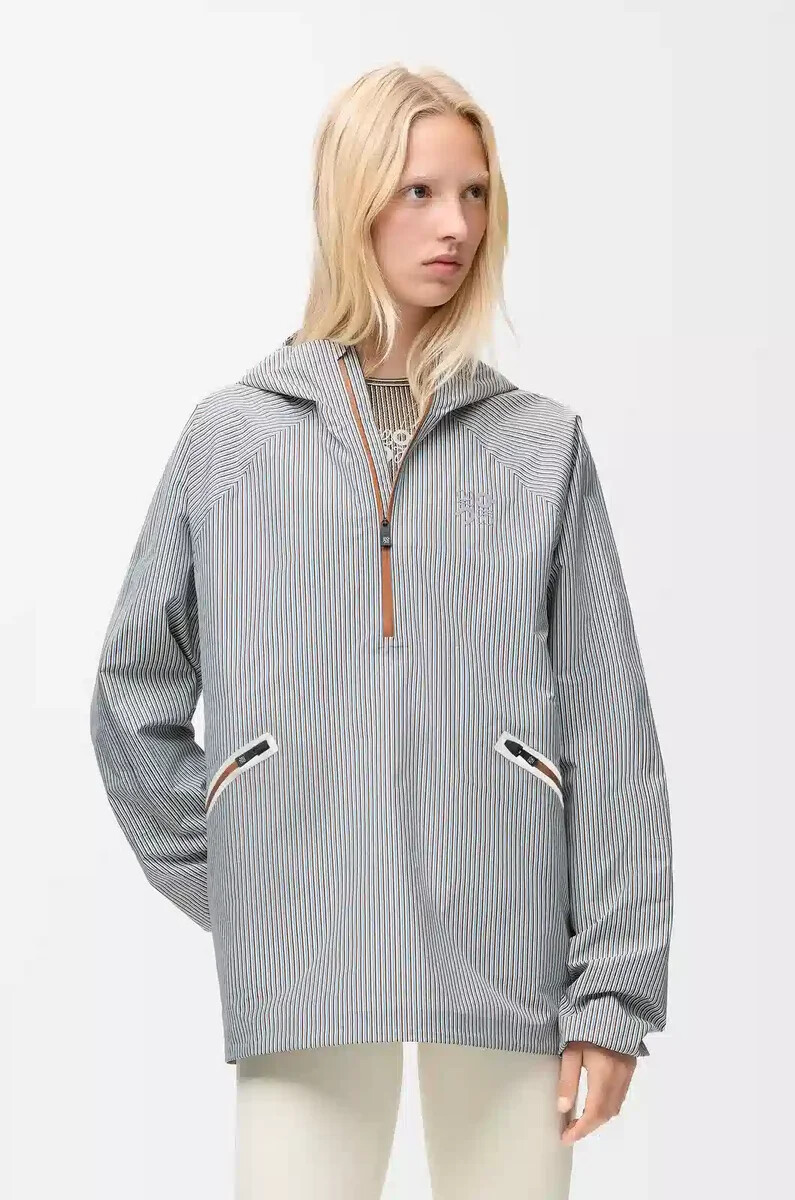 anorak storm en tejido técnico beigeazul