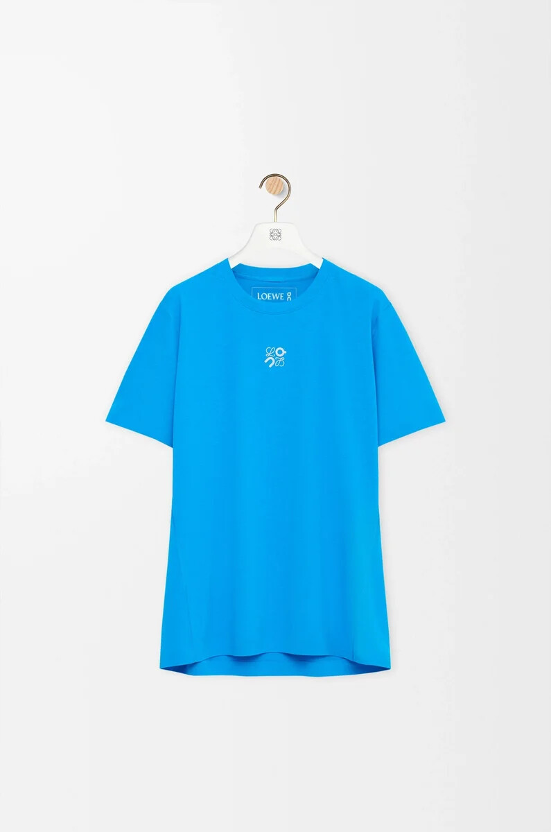 camiseta deportiva de punto técnico azul
