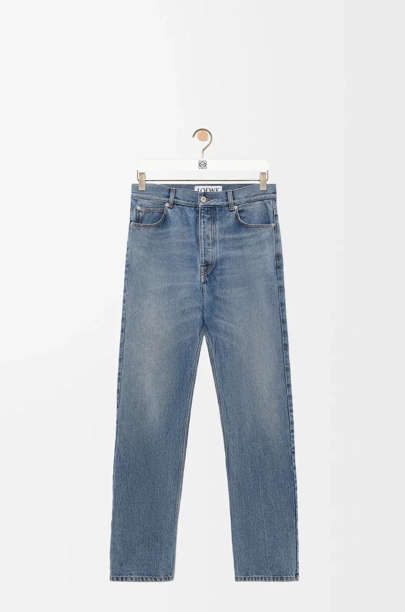 vaqueros rectos en denim azul