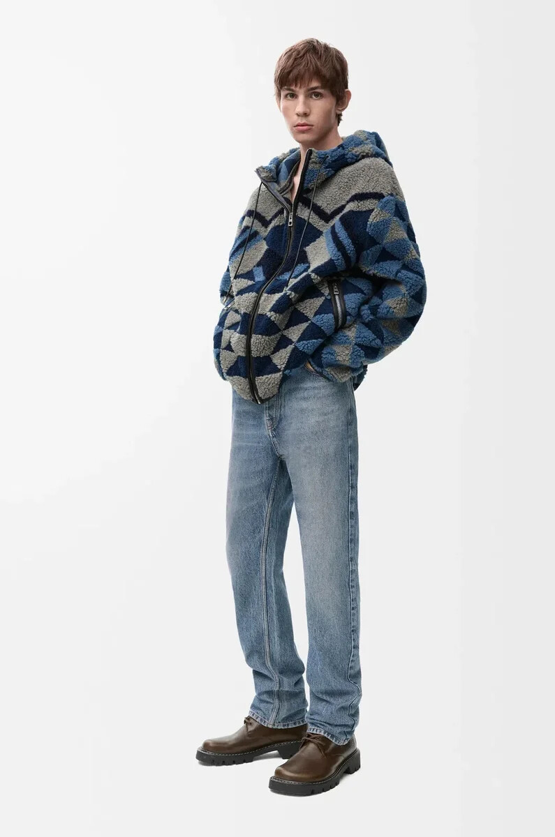 vaqueros rectos en denim azul