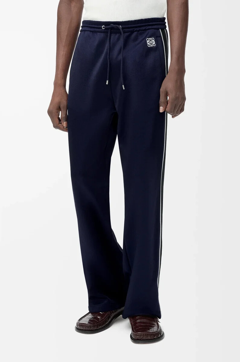 pantalón de chándal en jersey técnico azul marino oscuro