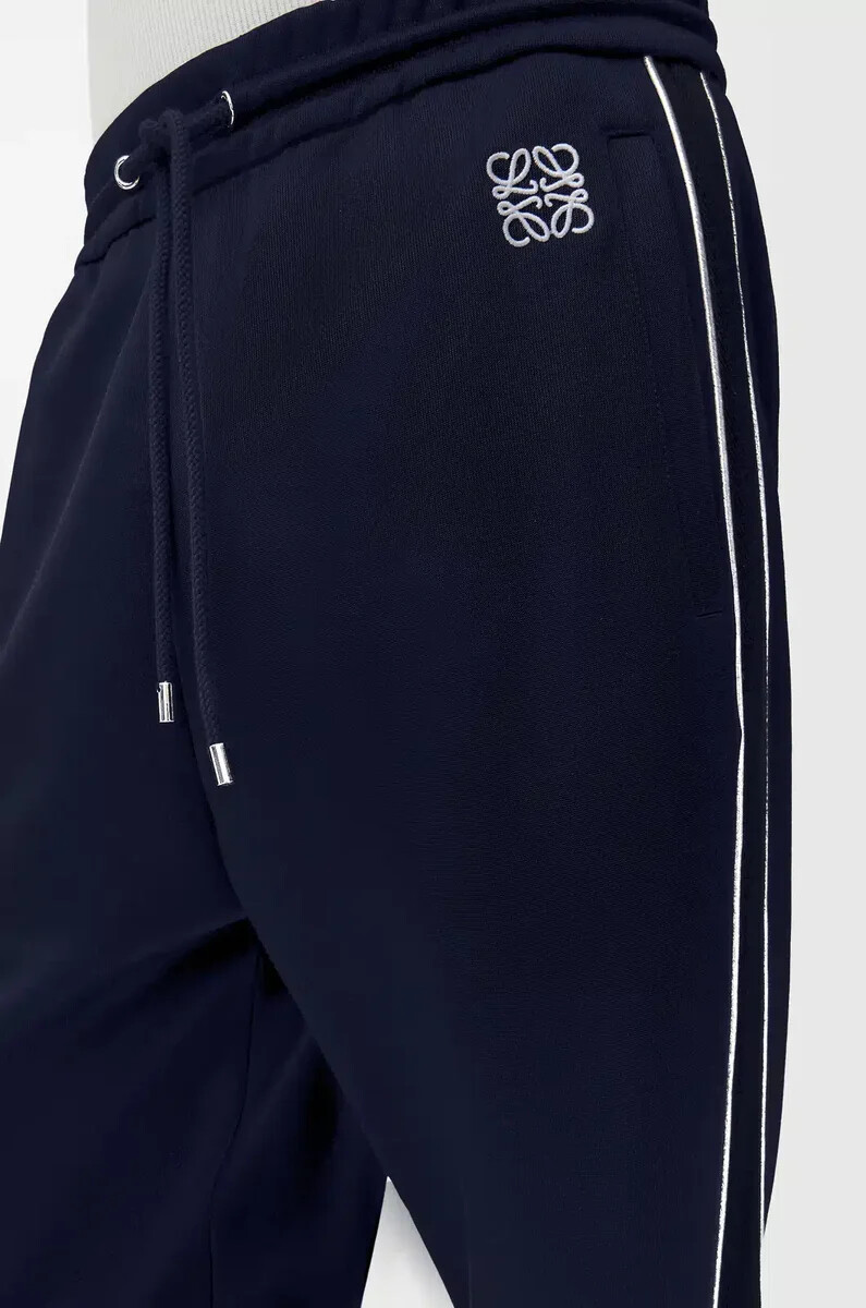 pantalón de chándal en jersey técnico azul marino oscuro
