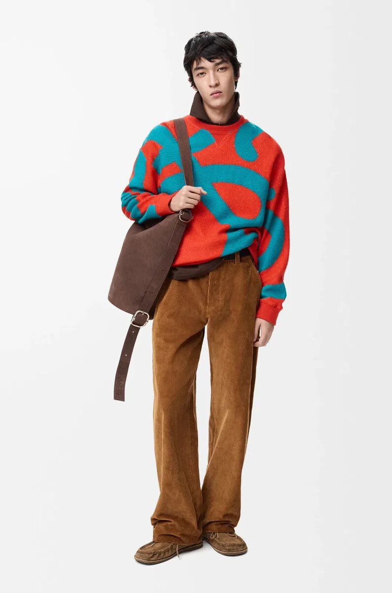 pantalones en algodón marrón
