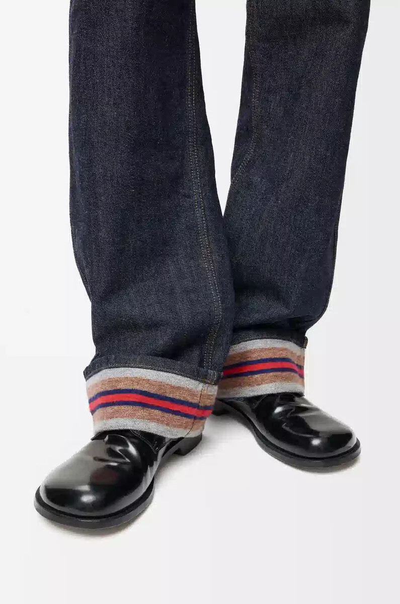 vaqueros con dobladillo en denim raw denimazul