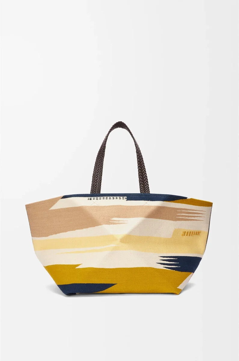 bolso tote plegable puzzle xxl de lona multicolor