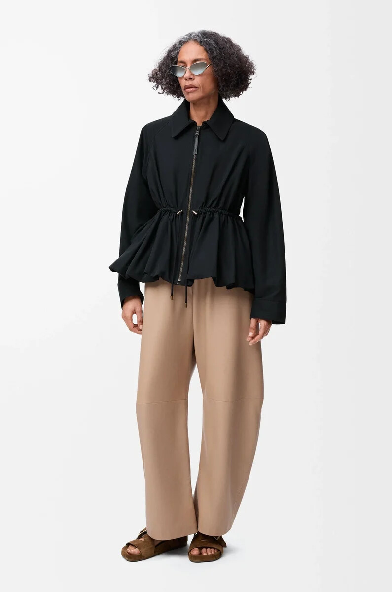 chaqueta en mezcla de algodón negra