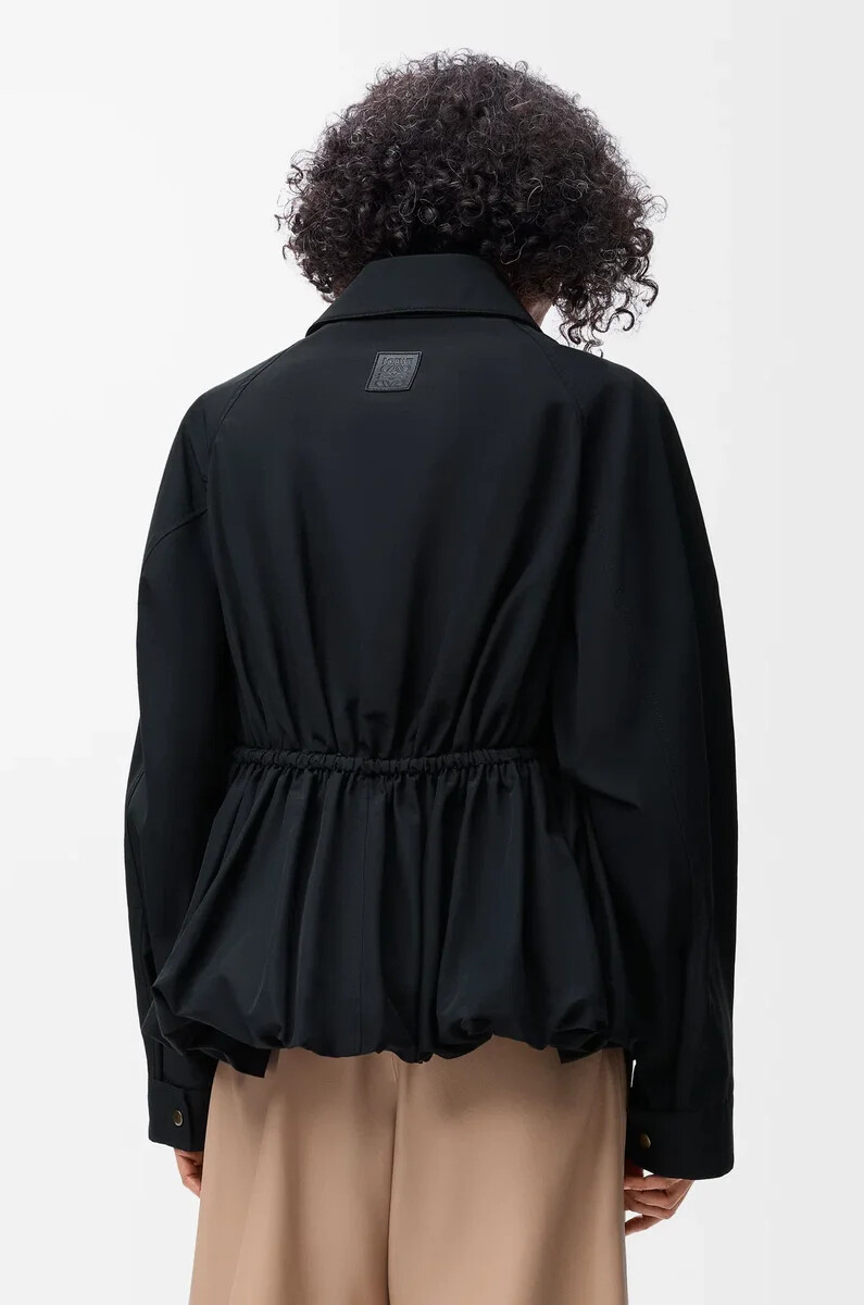 chaqueta en mezcla de algodón negra