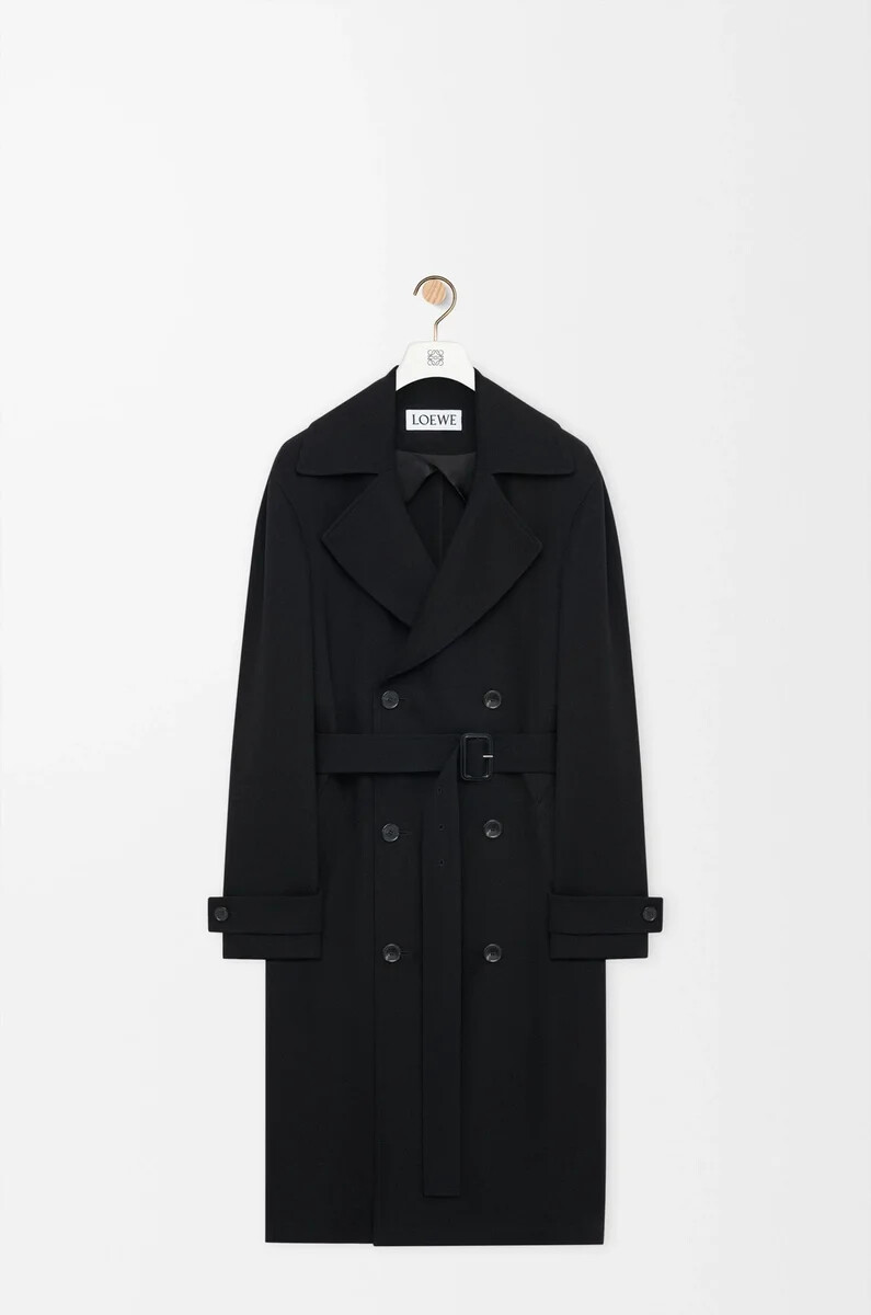 gabardina de viscosa elástica negra