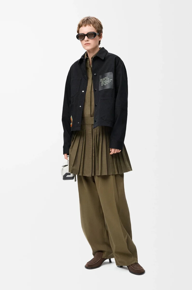chaqueta de algodón negra