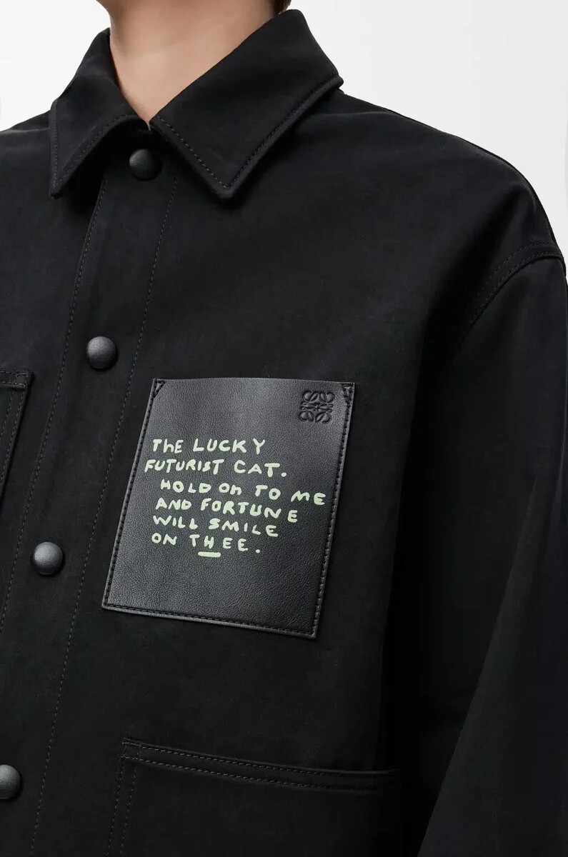 chaqueta de algodón negra