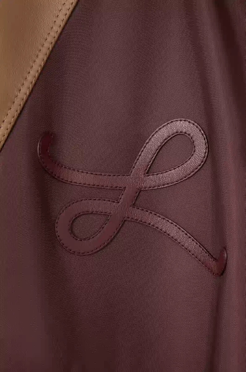 chaqueta bomber en tejido técnico marrón