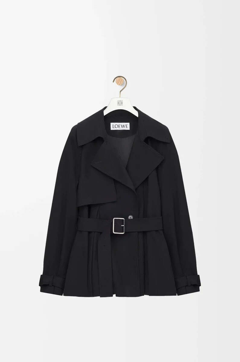 chaqueta de algodón negra