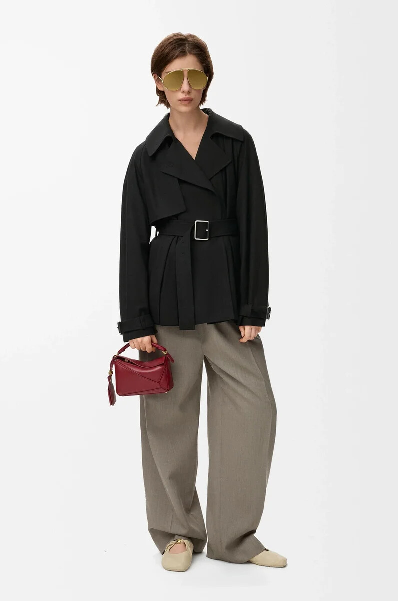 chaqueta de algodón negra