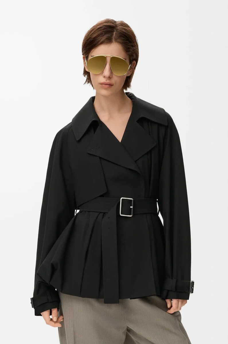 chaqueta de algodón negra