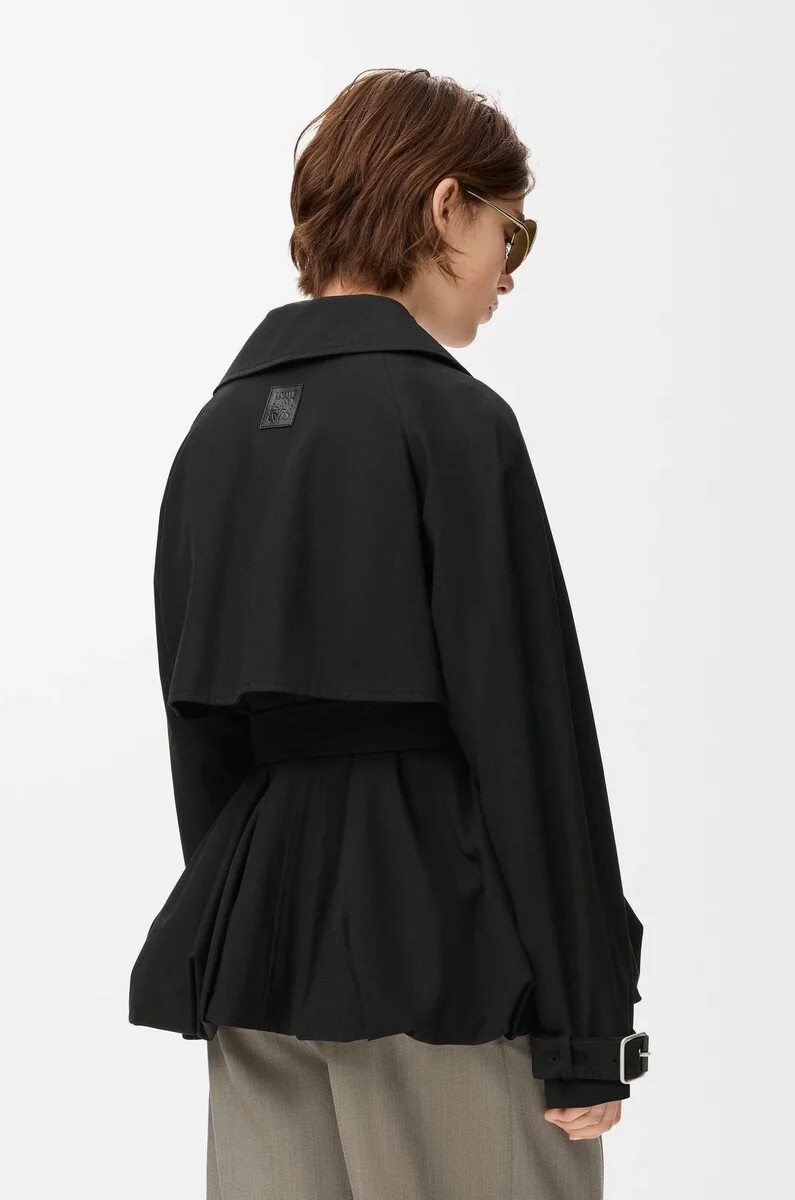 chaqueta de algodón negra