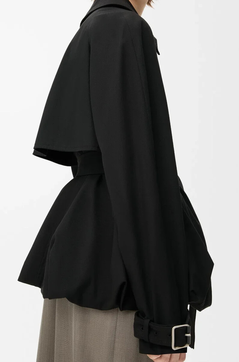 chaqueta de algodón negra