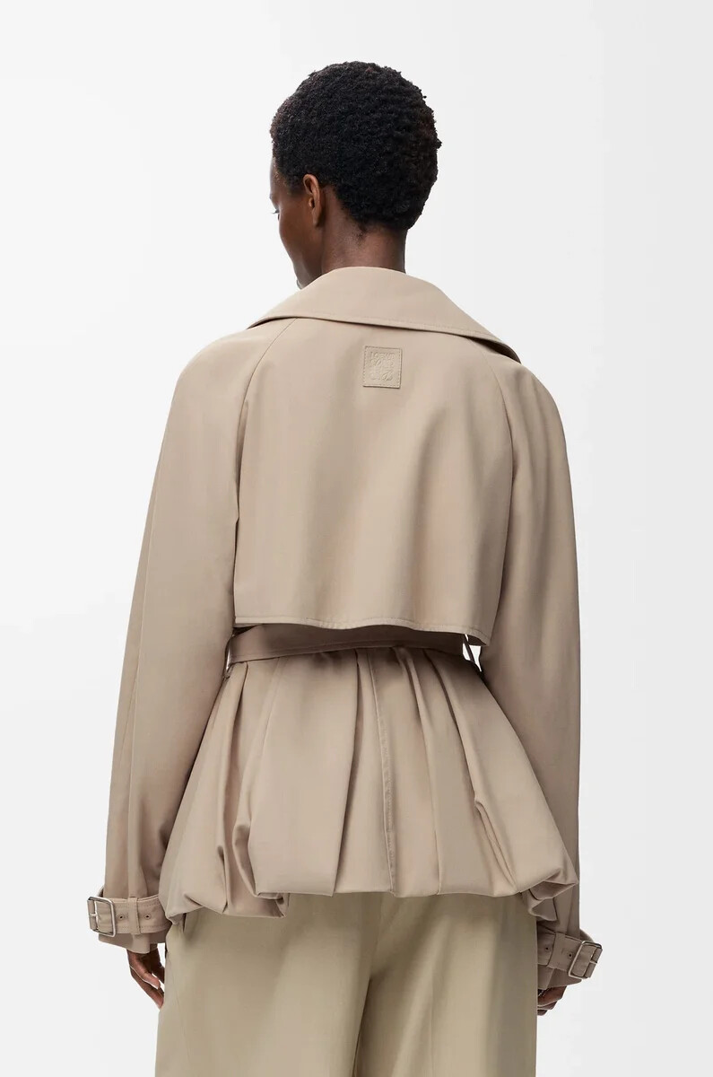 chaqueta de algodón beige