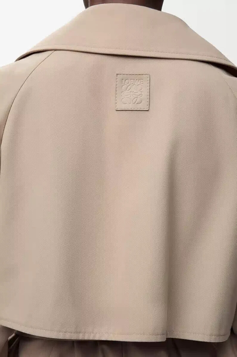 chaqueta de algodón beige