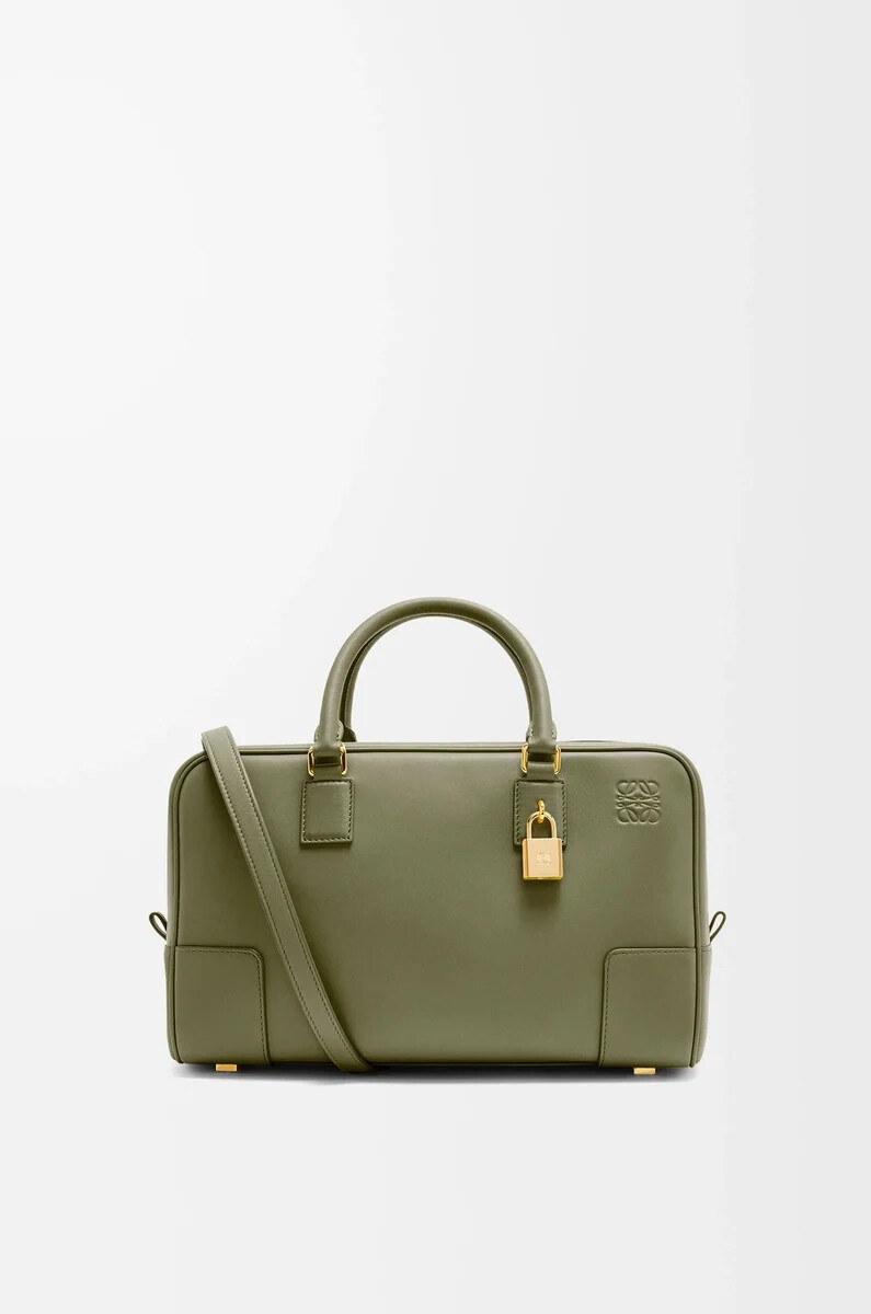bolso amazona 28 en napa de becerro verde aguacate