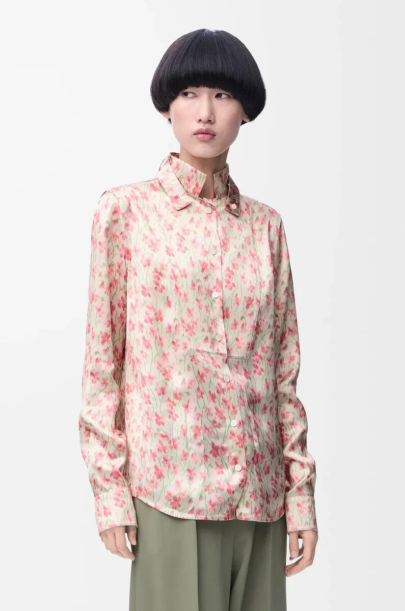 camisa en viscosa blancorosa