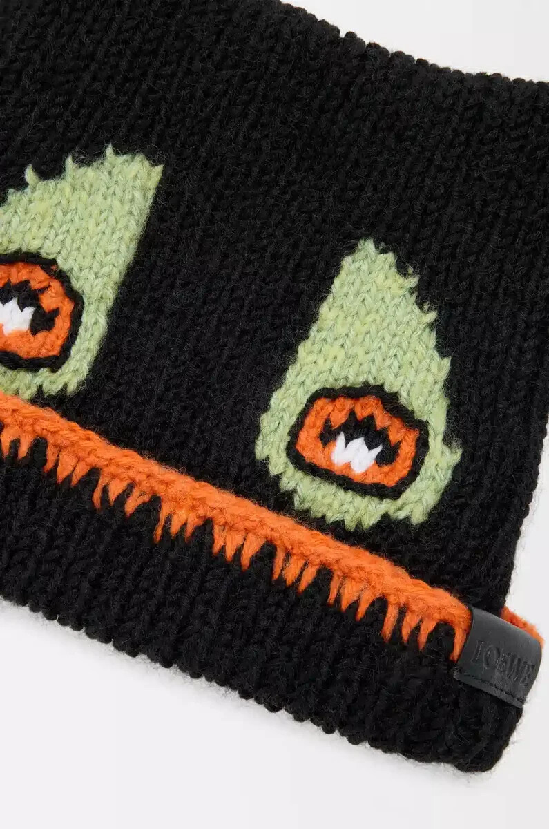 gorro en mezcla de lana alpaca y mohair negro