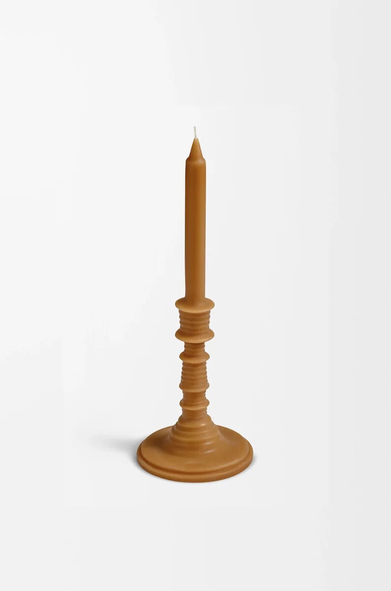 candelabro de cera de abejas de bronce Ámbar
