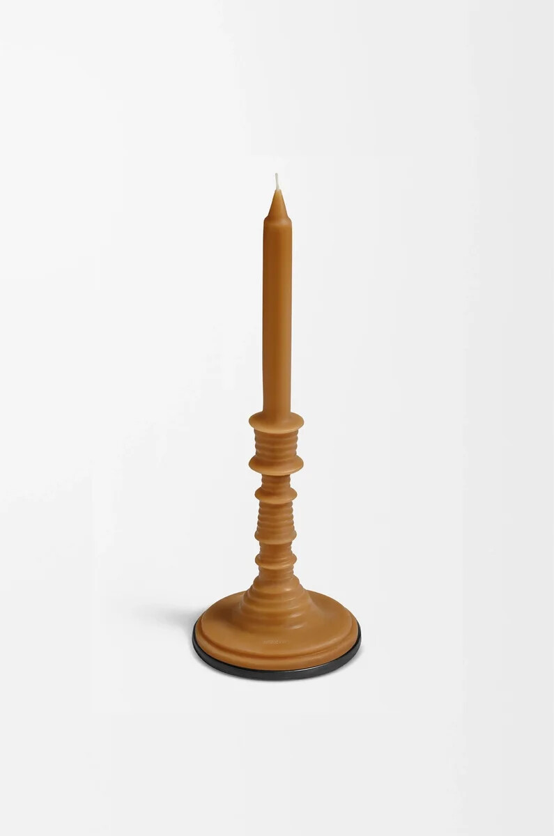 candelabro de cera de abejas de bronce Ámbar