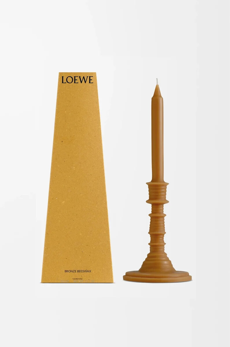 candelabro de cera de abejas de bronce Ámbar