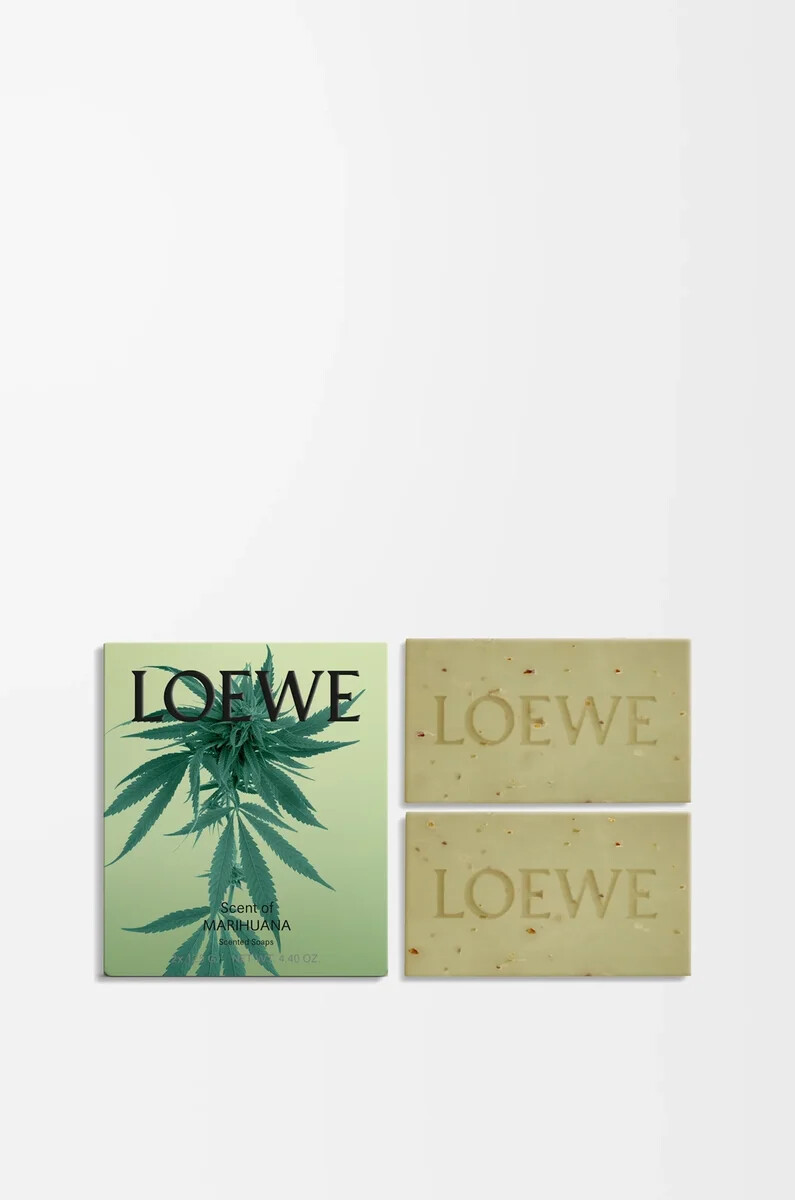 jabones en barra pequeños con aroma a marihuana verde oscuro