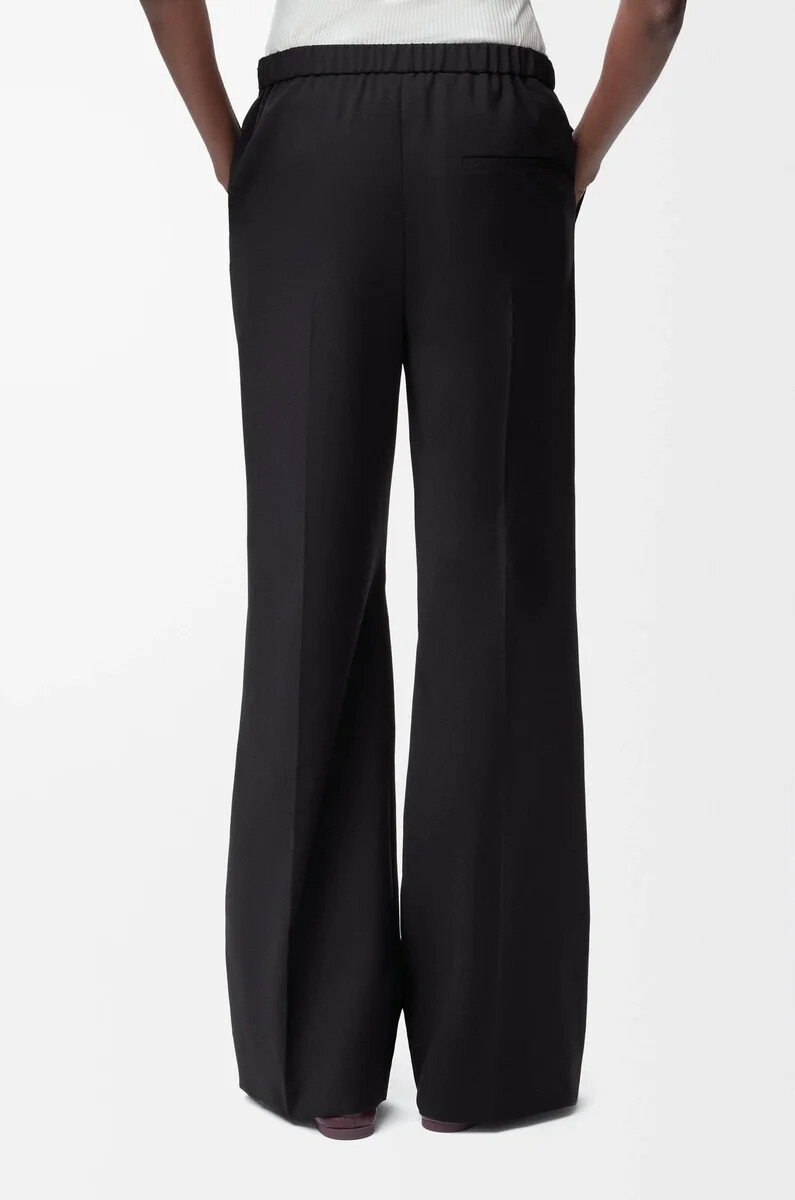 pantalones de lana negro