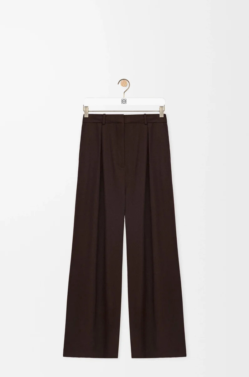 pantalones de lana color marrón