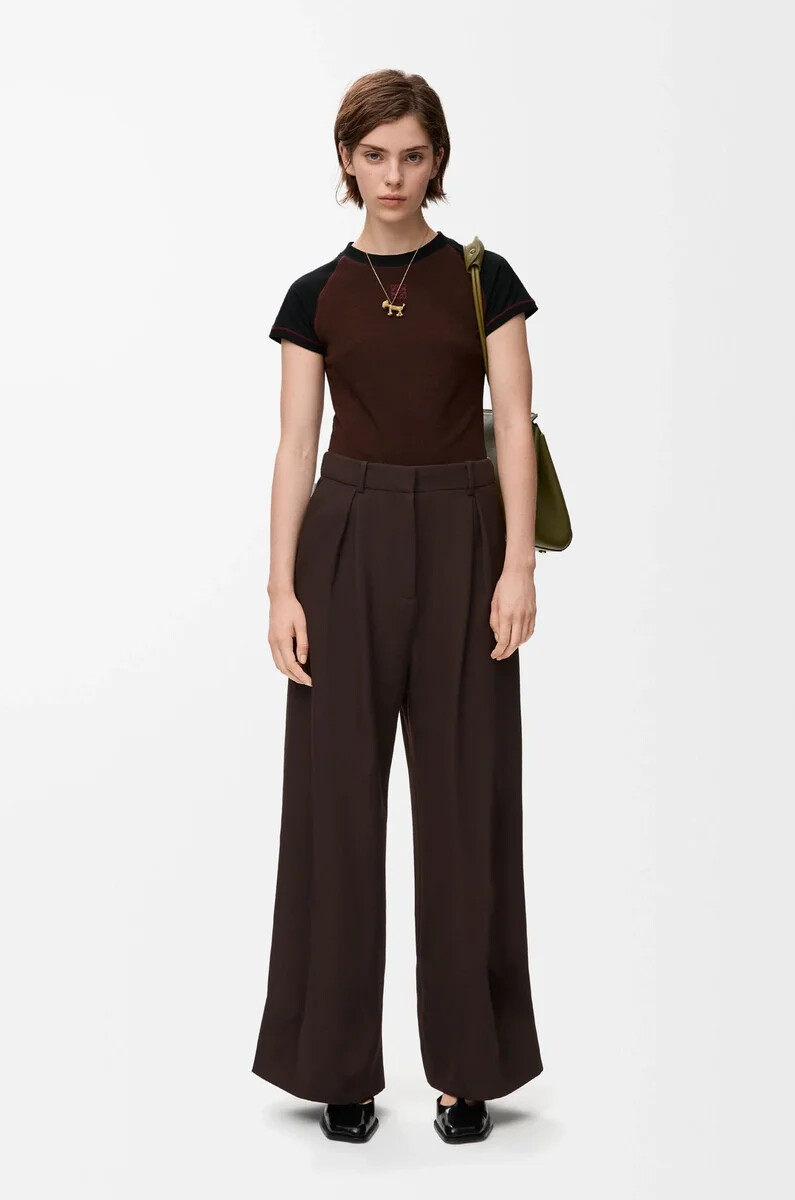 pantalones de lana color marrón