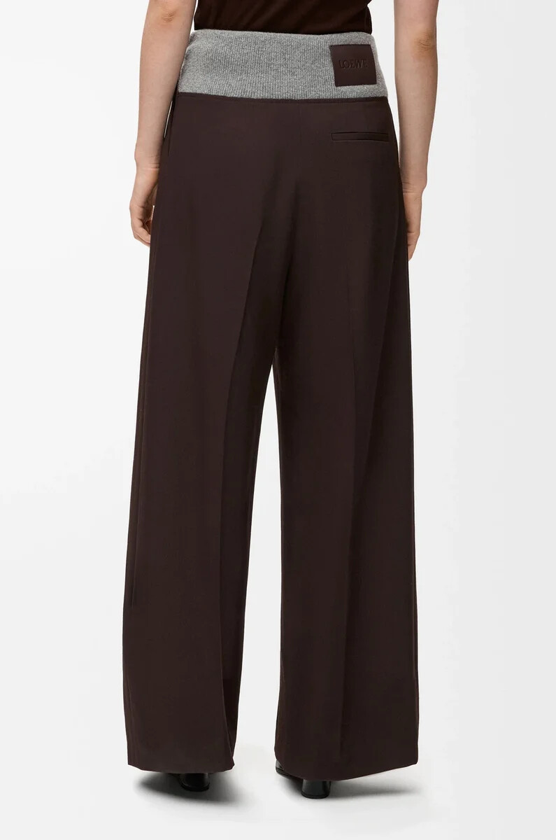 pantalones de lana color marrón