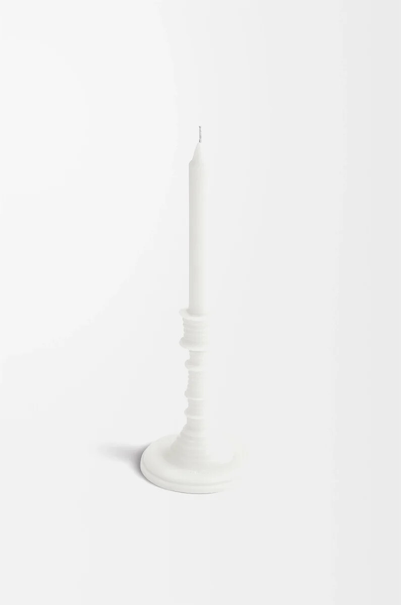 candelabro de cera de orégano blanco