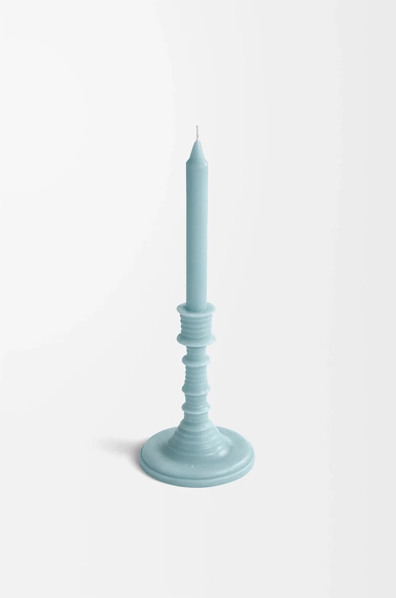 candelabro de cera cypress balls baby blue