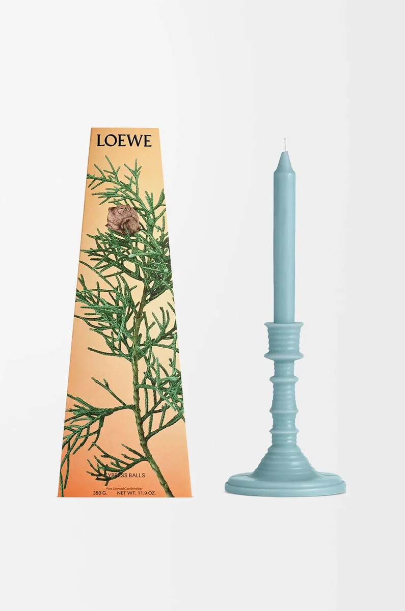 candelabro de cera cypress balls baby blue