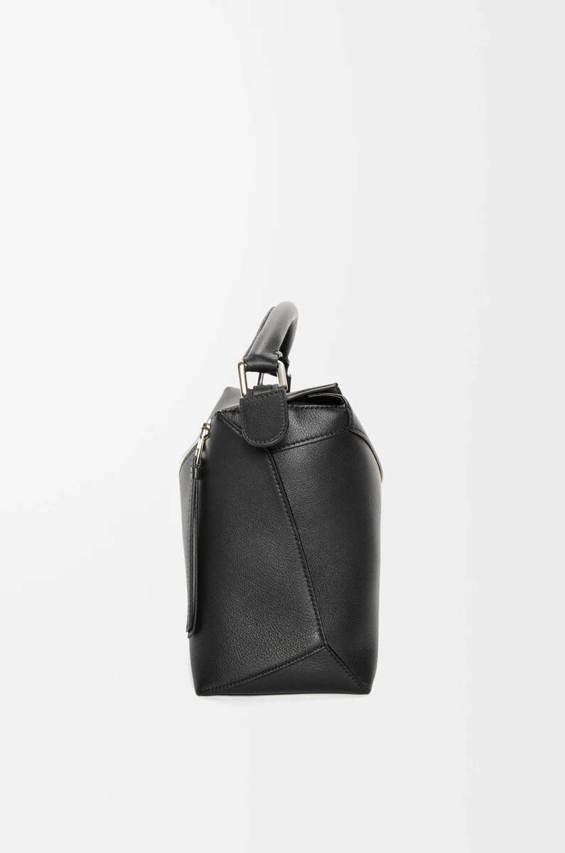 bolso mediano puzzle edge en piel de becerro clásica negra