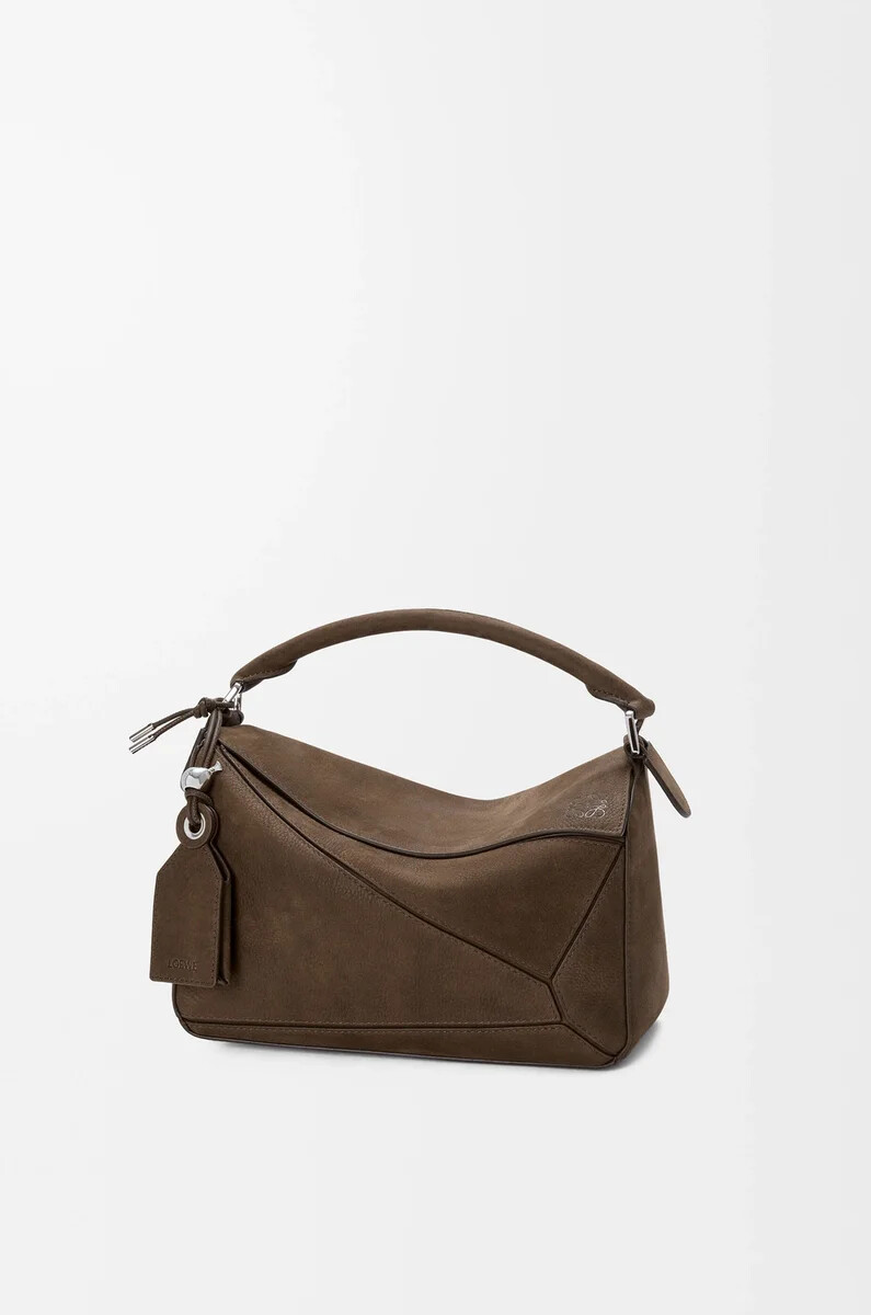 bolso pequeño featherlight puzzle en nobuk granulado tundra
