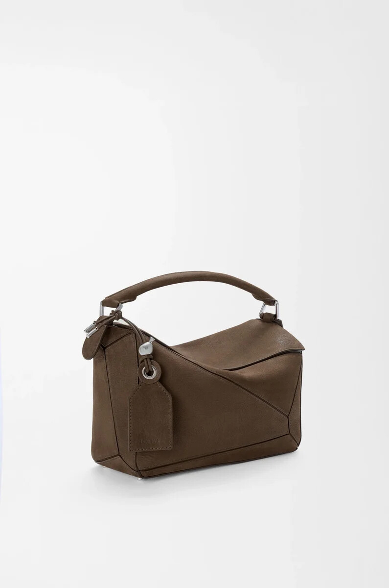 bolso pequeño featherlight puzzle en nobuk granulado tundra