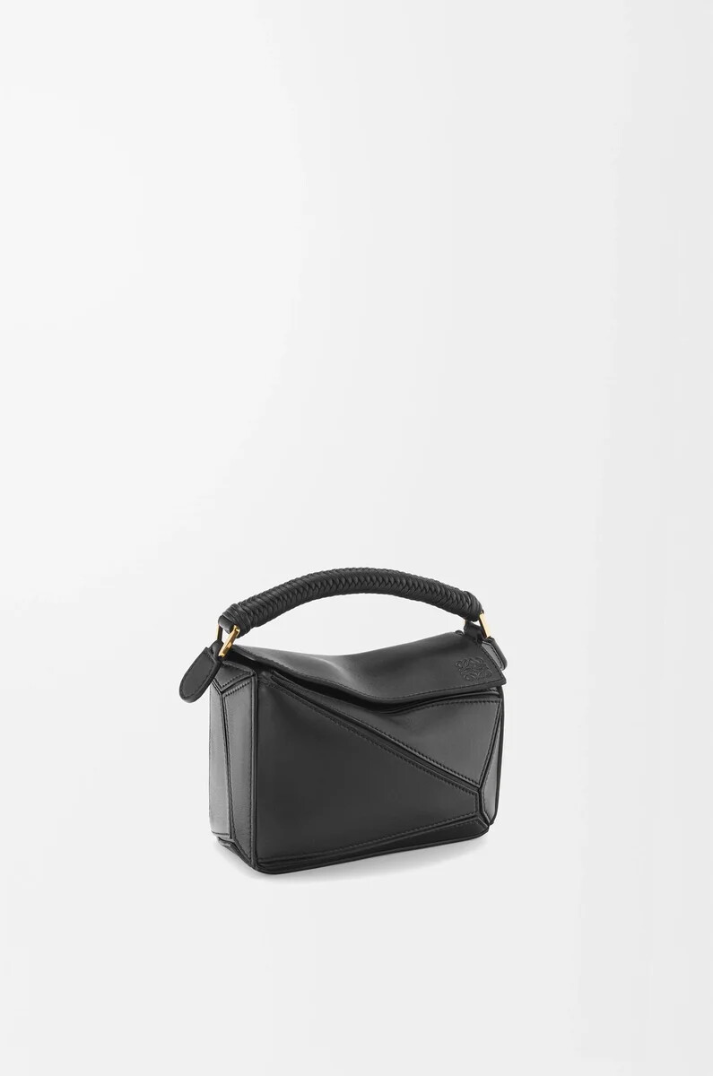 bolso mini puzzle en piel de becerro lisa negro