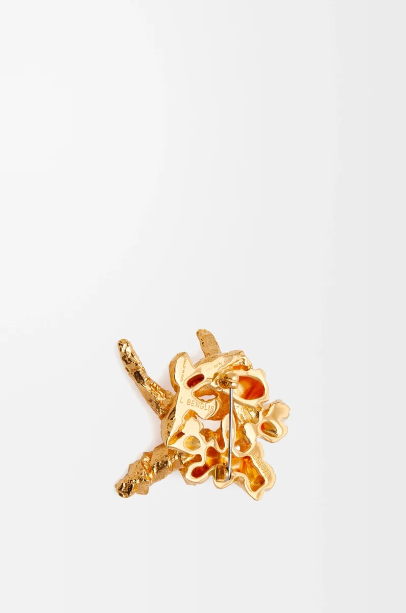 broche de tarantela en plata de ley oro